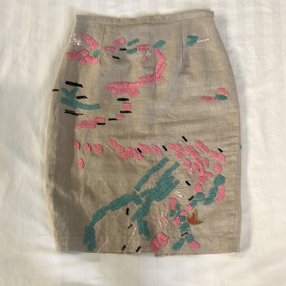 Tracy Reese x Anthropologie Albury Texted Pencil Skirt - Picture 3 of 5